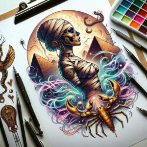 egyptian-wave-tattoo-surrealism-surreal-lighting-for-temple – tattoo design ideas free ai generated – Gallery: other-egypt-inkby-ai