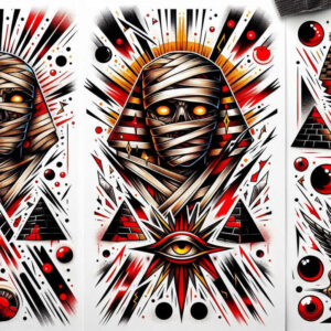 egyptian-mystery-tattoo-neotraditional-dynamic-color-for-thigh – tattoo design ideas free ai generated – Gallery: other-egypt-inkby-ai