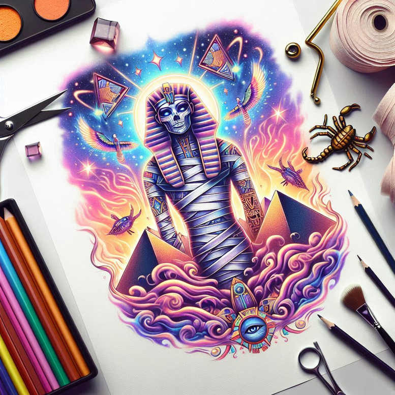 egyptian-sun-tattoo-surrealism-shadow-play-for-wrist-side – tattoo design ideas free ai generated – Gallery: other-egypt-inkby-ai