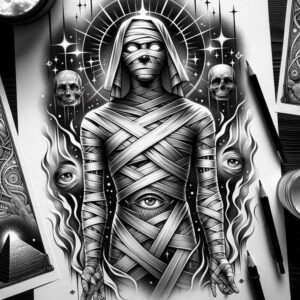egyptian-mystery-tattoo-realism-soft-focus-for-heel – tattoo design ideas free ai generated – Gallery: other-egypt-inkby-ai