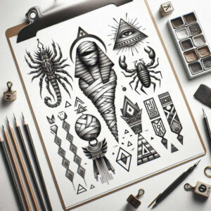 egyptian-art-tattoo-realism-depth-of-field-for-abdomen – tattoo design ideas free ai generated – Gallery: other-egypt-inkby-ai