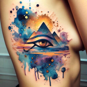 egyptian-god-tattoo-neotraditional-textured-shading-for-upper-back – tattoo design ideas free ai generated – Gallery: other-egypt-inkby-ai