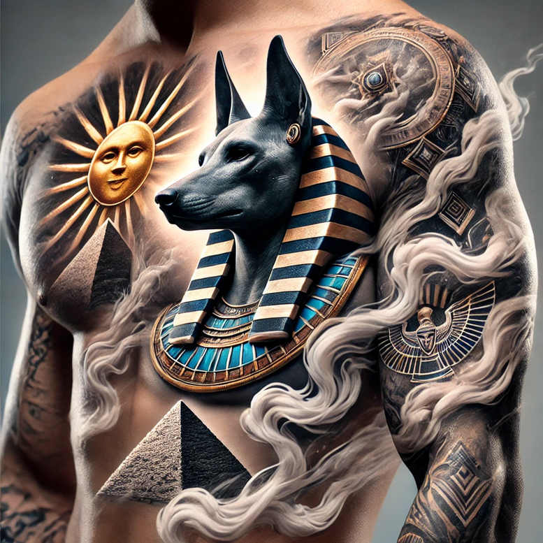 other-egypt tattoo design ideas soft-focus detailed textures for stomach