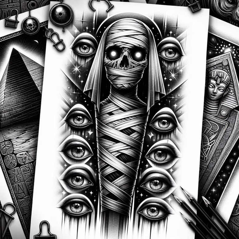 other-egypt tattoo design ideas subtle tone divine for stomach