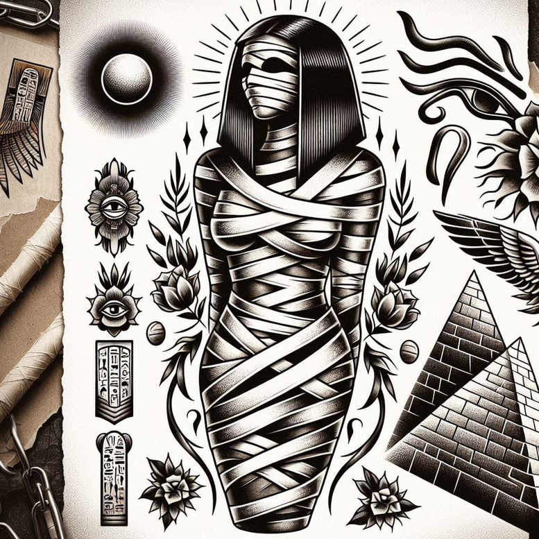 other-egypt tattoo design ideas Realism living skin gods shows resilience