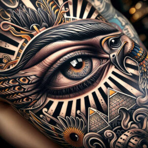 other-egypt tattoo design ideas Surrealism hallucinatory protective for back shoulder