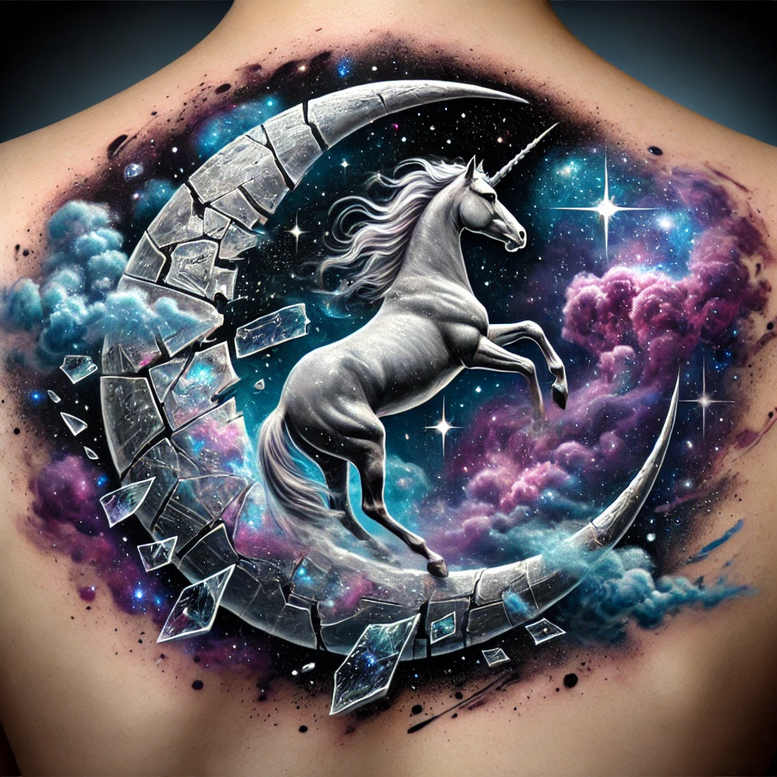 other-fantastic tattoo design ideas Surrealism floating elements mythical creatures stands for resilience