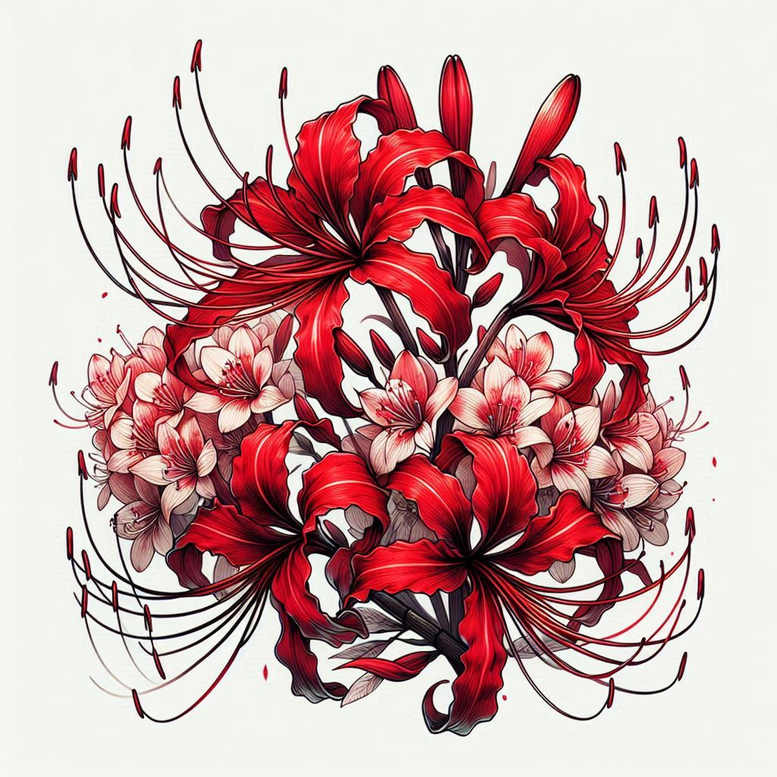 flower-decorative-tattoo – tattoo design ideas free ai generated – surrealism-shimmering-forms – for-shin – Gallery: other-flowers-inkby-ai