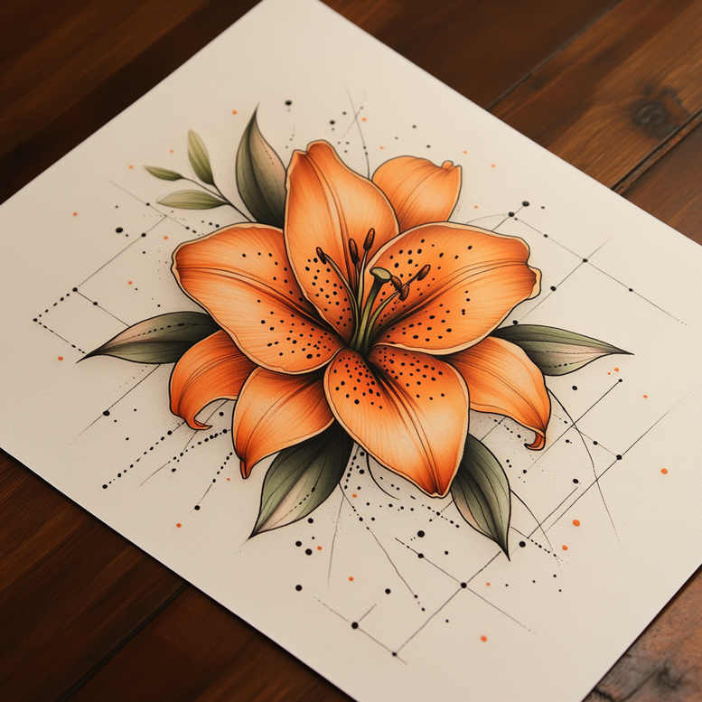 flower-light-tattoo – tattoo design ideas free ai generated – realism-smooth-complexion – for-triceps – Gallery: other-flowers-inkby-ai