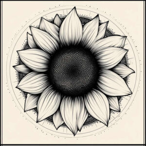 flowers-with-ornamental-details – tattoo design ideas free ai generated – neotraditional-bold-color-blocks – for-outer-arm – Gallery: other-flowers-inkby-ai