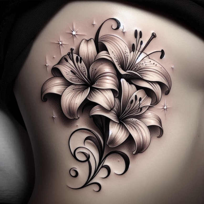 other-flowers tattoo design ideas bare detailed petals for back