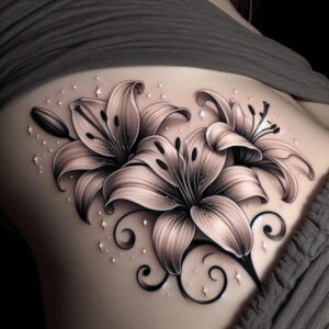 other-flowers tattoo design ideas fine dot natural curves represents strength