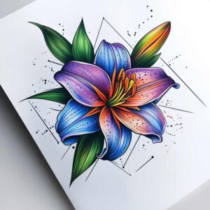 other-flowers tattoo design ideas few strokes soft edges stands for courage