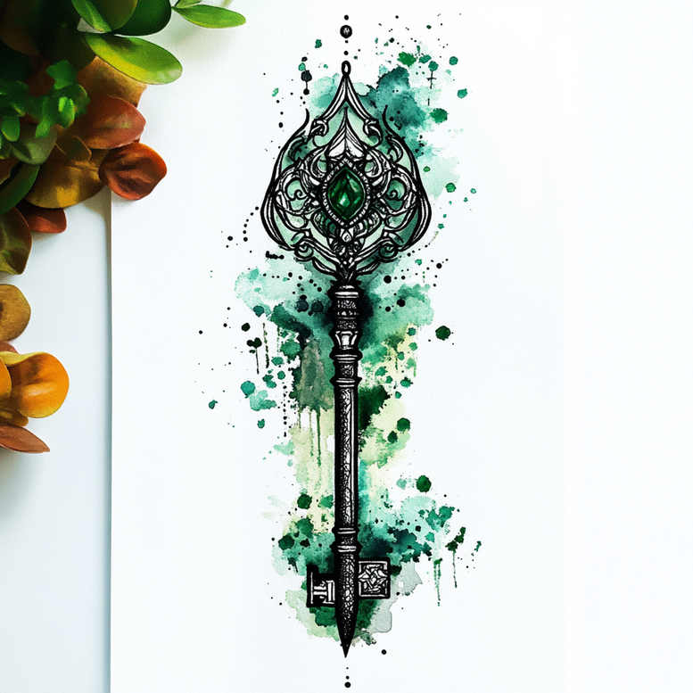 pinprick – tattoo design ideas free ai generated – neotraditional-subtle-tone – for-thigh – Gallery: other-other-inkby-ai