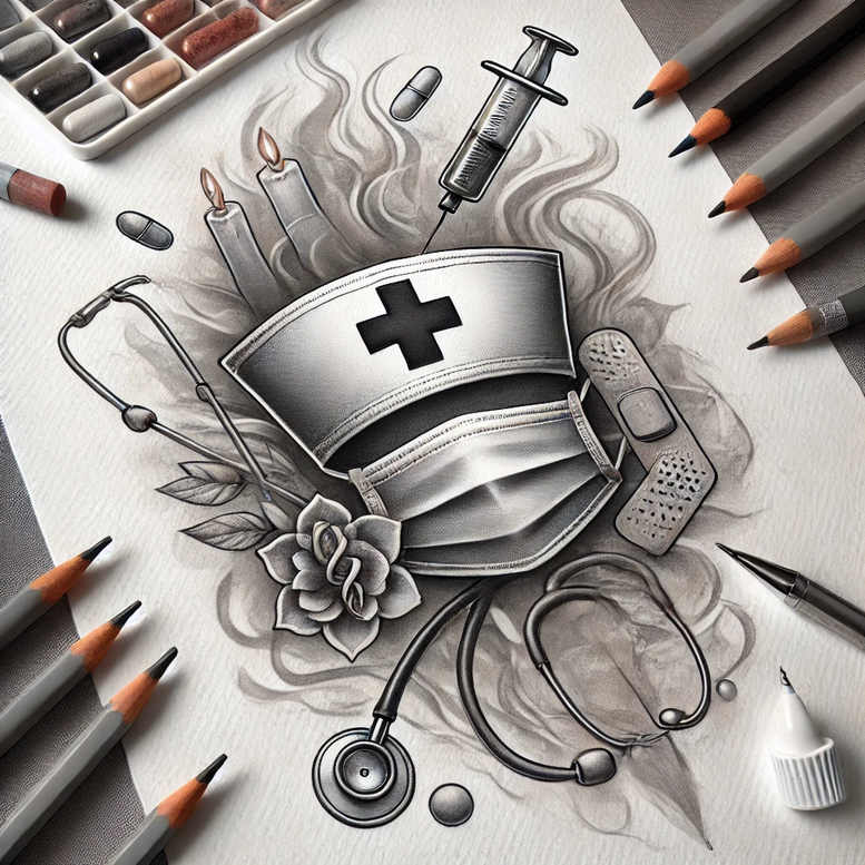 simple-dot – tattoo design ideas free ai generated – neotraditional-enhanced-shading – for-lower-leg – Gallery: other-other-inkby-ai