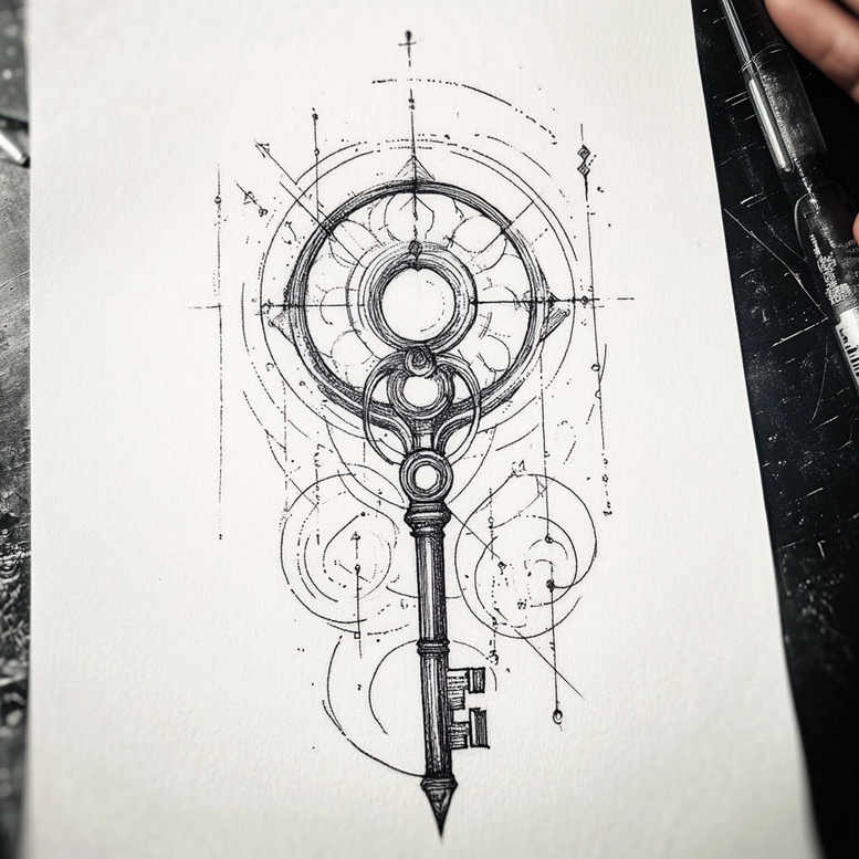 unembellished – tattoo design ideas free ai generated – neotraditional-sharp-contrast – for-knee – Gallery: other-other-inkby-ai