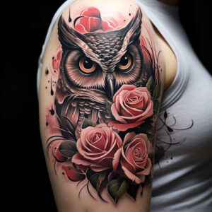 owl-organic-line-tattoo-neotraditional-vivid-detail-for-chest – tattoo design ideas free ai generated – Gallery: owls-inkby-ai