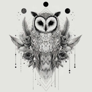 owl-expression-tattoo – tattoo design ideas free ai generated – realism-natural-look – for-wrist – Gallery: owls-inkby-ai