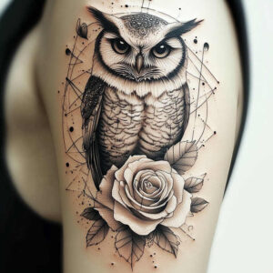 owl-spirit-tattoo – tattoo design ideas free ai generated – realism-realistic – for-ribs – Gallery: owls-inkby-ai