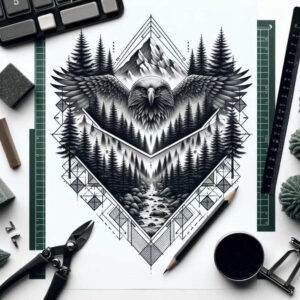 owl-spirit-tattoo – tattoo design ideas free ai generated – surrealism-chromatic-aberration – for-back – Gallery: owls-inkby-ai