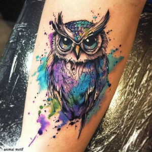 plant-ornament-owl-tattoo – tattoo design ideas free ai generated – neotraditional-vivid-detail – for-full-back – Gallery: owls-inkby-ai