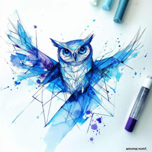 owls tattoo design ideas Surrealism unreal alert strength and power