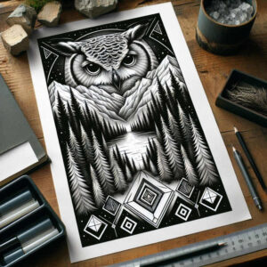 owls tattoo design ideas bold color day for lower thigh