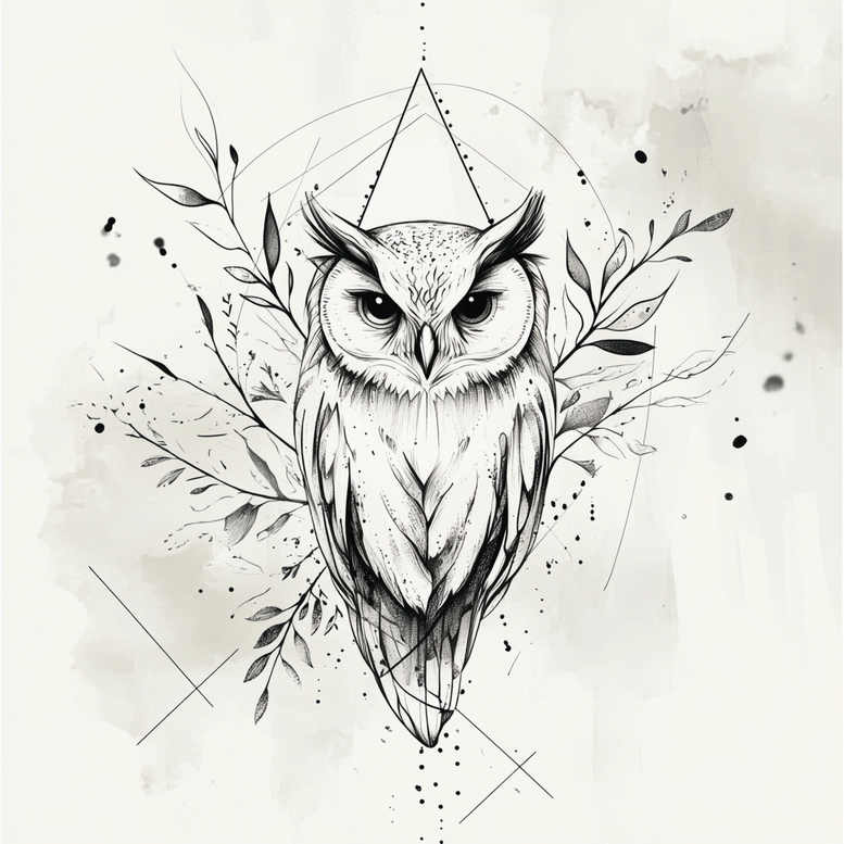 owls tattoo design ideas smooth complexion detailed feathers symbol of perseverance