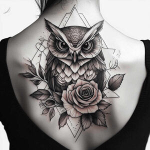owls tattoo design ideas refined color palette eyes stands for perseverance
