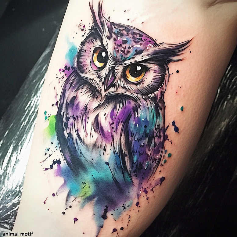 owls tattoo design ideas Realism refined lines light and shadow for chest