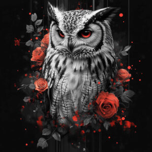 owls tattoo design ideas Surrealism abstract peaceful stands for courage