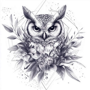 owls tattoo design ideas accent shading wild for abdomen