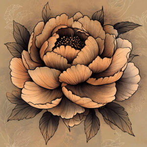 spiritual-peony-tattoo – tattoo design ideas free ai generated – pure-design – for-back-shoulder – Gallery: peonies-inkby-ai