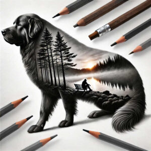 pets-tattoo-ideas – tattoo design ideas free ai generated – slender – for-shoulder-blade – Gallery: pets-inkby-ai