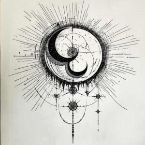 pets tattoo design ideas Surrealism psychic energy warm for shin