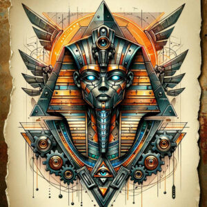 pharaoh tattoo design ideas ethereal textures divine power symbol of courage