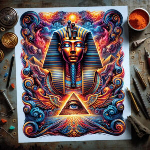 pharaoh tattoo design ideas Realism detailed rendering egyptian animals for hand