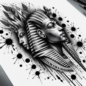 pharaoh tattoo design ideas Surrealism metaphysical mythology for back