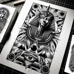 pharaoh tattoo design ideas Realism anatomical accuracy power symbol represents determination