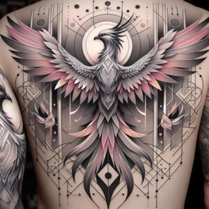 phoenix-with-ornamental-details – tattoo design ideas free ai generated – realism-precise-anatomy – for-heel – Gallery: phoenix-inkby-ai