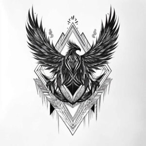 phoenix tattoo design ideas fisheye power for collarbone