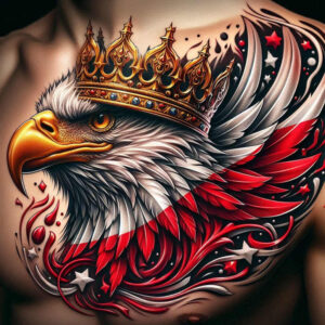 patriotyczny-tattoo-realism-gentle-shadow-for-upper-chest – tattoo design ideas free ai generated – Gallery: poland-inkby-ai