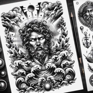 authority-god-tattoo – tattoo design ideas free ai generated – evil-spirit – for-back – Gallery: poseidon-inkby-ai