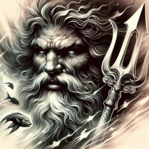 myth-god-tattoo – tattoo design ideas free ai generated – spine-chilling – for-back-shoulder – Gallery: poseidon-inkby-ai