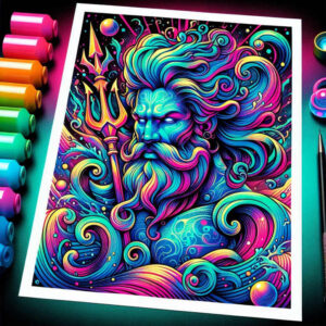 ocean-god-tattoo – tattoo design ideas free ai generated – screaming – for-back-of-neck – Gallery: poseidon-inkby-ai