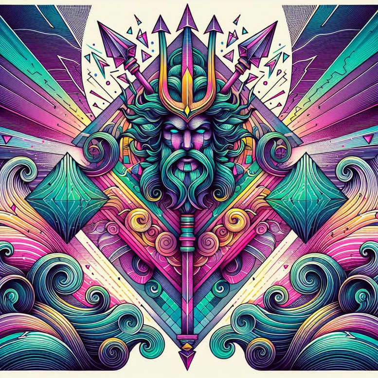 ocean-god-tattoo – tattoo design ideas free ai generated – spooky – for-forearm – Gallery: poseidon-inkby-ai