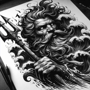 poseidon-tattoo – tattoo design ideas free ai generated – hidden – for-sternum – Gallery: poseidon-inkby-ai