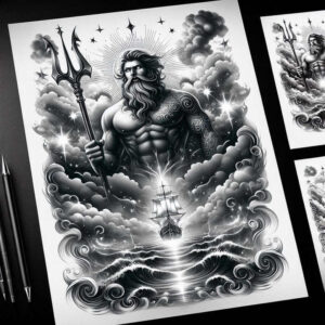 power-symbol-tattoo – tattoo design ideas free ai generated – phantom – for-sternum – Gallery: poseidon-inkby-ai