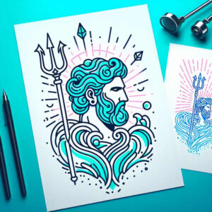 sea-authority-god-tattoo – tattoo design ideas free ai generated – chained – for-upper-shoulder – Gallery: poseidon-inkby-ai