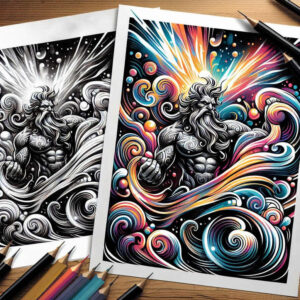 sea-monster-god-tattoo – tattoo design ideas free ai generated – cobweb – for-neck – Gallery: poseidon-inkby-ai